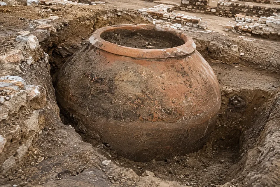 8 Unearthed Roman dolium at Deultum