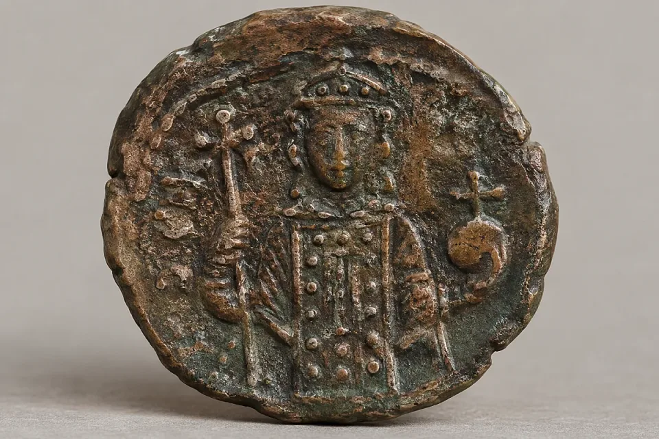 6 Aged Bronze Coin of Ivan Asen II