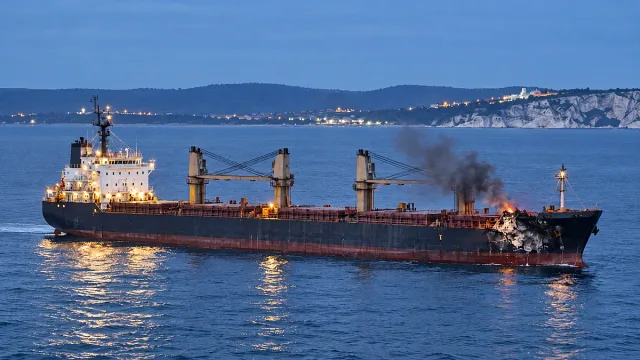 Нов удар с дрон по кораб край България! 12 пострадали в Черно море