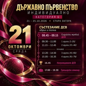 Държавното първенство по художествена гимнастика започва днес в Стара Загора