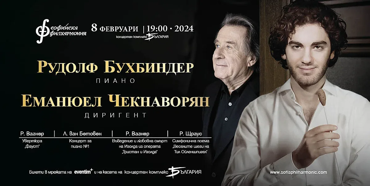 Рудолф Бухбиндер за първи път на сцената на зала „България“ на 8 февруари