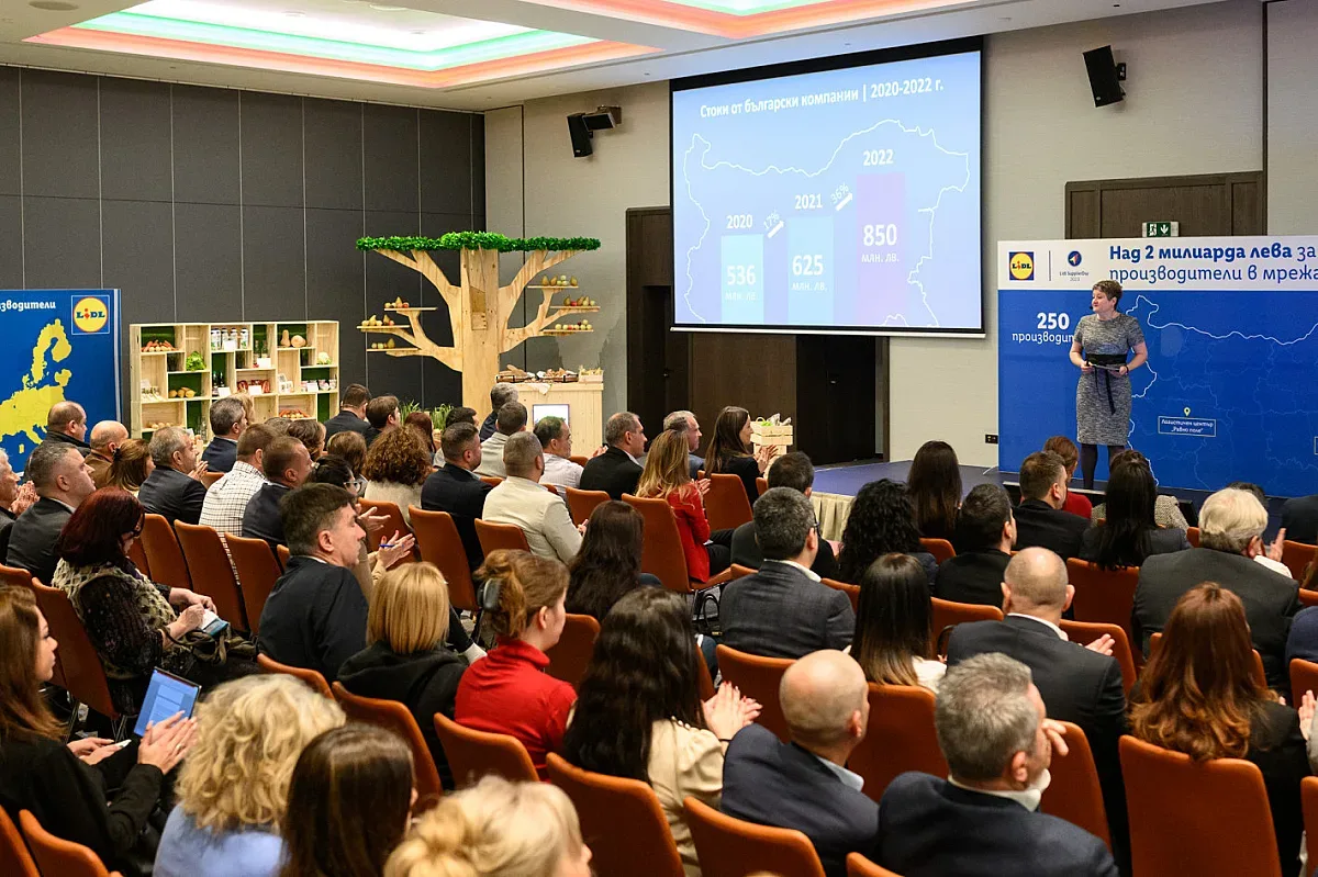 Над 2 млрд. лв. за стоки на родни производители отчете Lidl за периода 2020-2022 г.