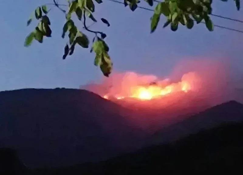 Жесток пожар гори край Своге, пожарникари се борят