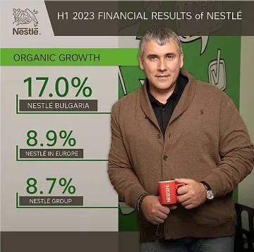 Нестле отчита по-висок ръст на продажбите