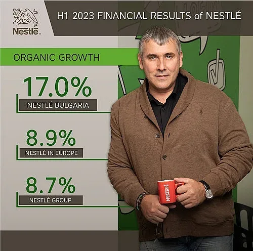 Нестле отчита по-висок ръст на продажбите