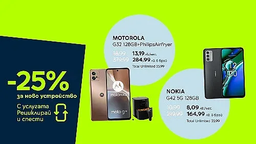 4 смарт придобивки с 25% отстъпка срещу старо устройство 