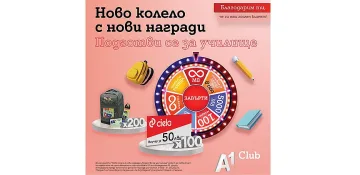Новото колело на късмета в Моят А1 носи шанс за нови предметни награди