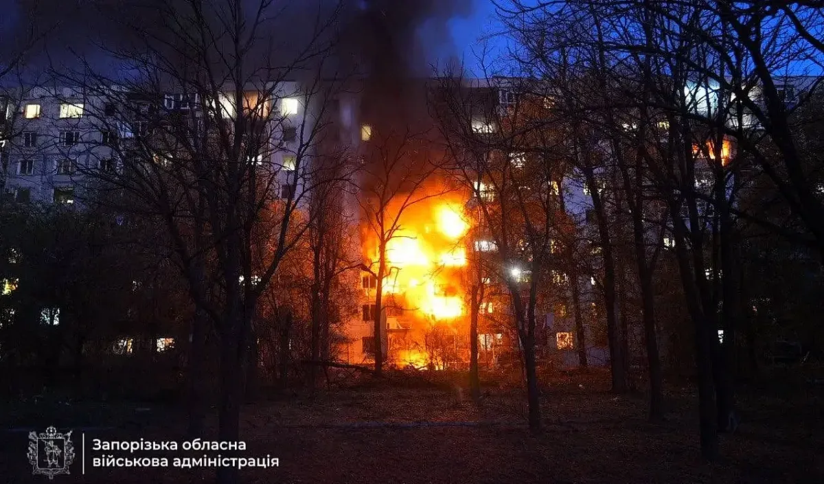 Руска атака подпали Киев и Запорожието. Има ранени и големи щети