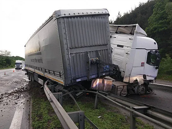 Първи кадри от последния инцидент на АМ "Тракия"