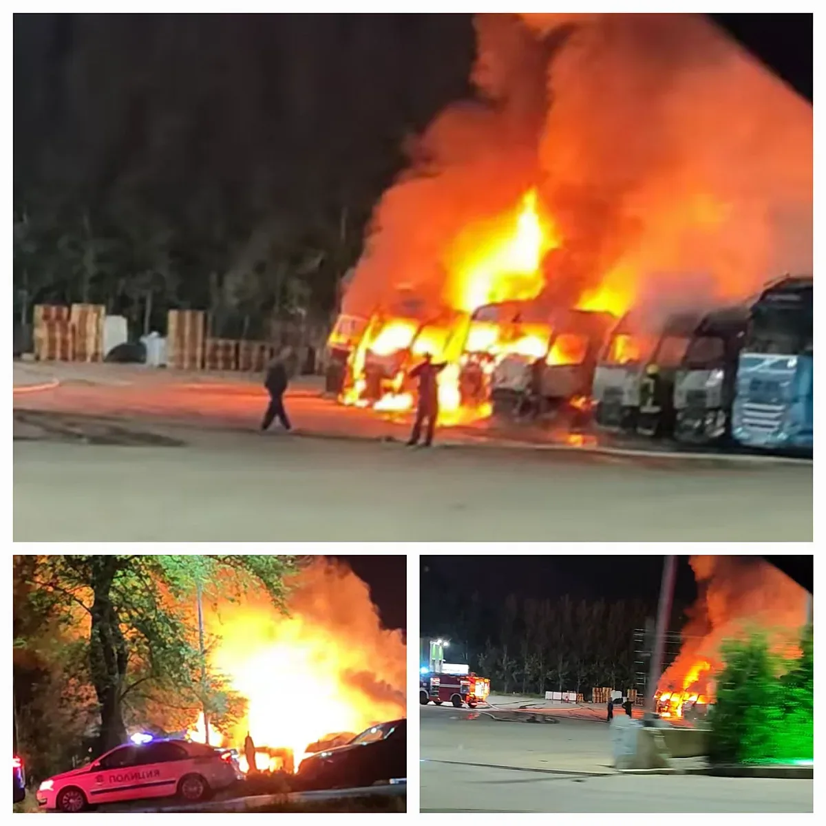 Подпалиха тировете на известен бизнесмен. Причината?