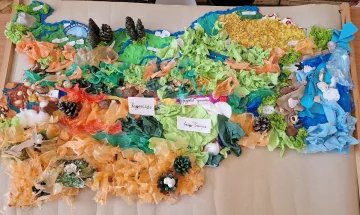Ученици правят триизмерна карта на България от рециклирани материали