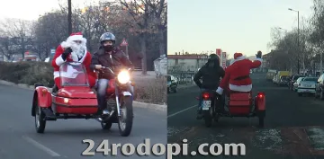 Дядо Коледа смени шейната. Яхва мотоциклет