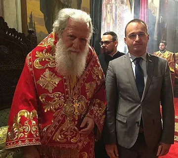 Председателят на партия МИР Симеон Славчев поздрави патриарх Неофит