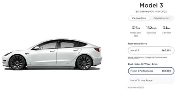 Tesla спря да приема поръчки за  Model 3 Long Range